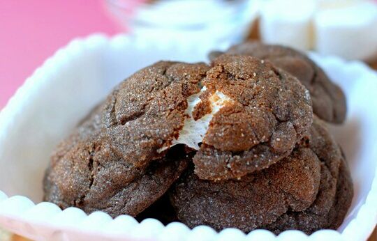 Marshmallow'lu Çikolata Kaplı Cookie ONLINE KADIN DERGİSİ